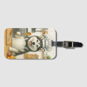 Personalized Name Funny Siberian Husky Dog Chef Gepäckanhänger (Vorderseite (Horizontal))
