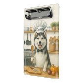 Personalized Name Funny Siberian Husky Dog Chef Mini Klemmbrett (Gewinkelt2)