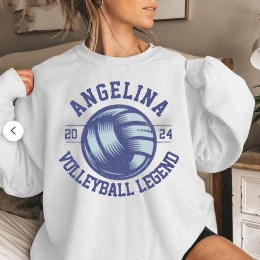 Personalized name gift for volleyball players sweatshirt
