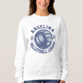 Personalized name gift for volleyball players sweatshirt (Vorderseite)