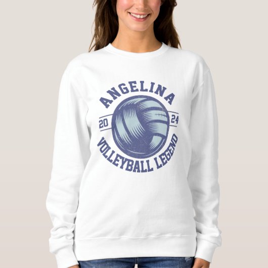 Personalized name gift for volleyball players sweatshirt (Vorderseite)