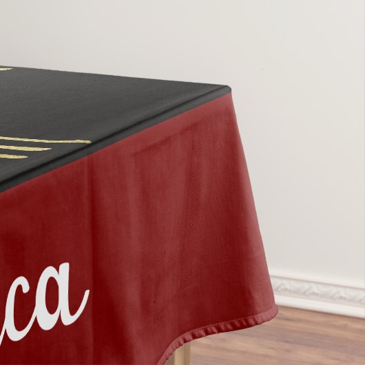 Personalized name gold rainbow and black tischdecke (Beispiel)