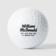Personalized Name Golf Balls Template BOLD Font 5