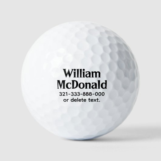 Personalized Name Golf Balls Template HORROR 7 Golfball (Vorderseite)