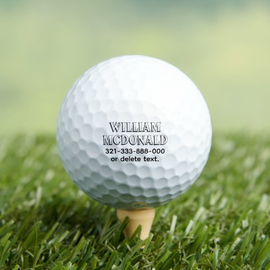 Personalized Name Golf Balls Template HORROR 8 Golfball (Insitu T-Shirt)