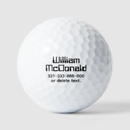 Personalized Name Golf Balls Template SCI-FI 5 Golfball