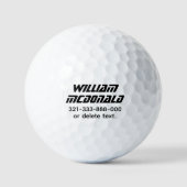 Personalized Name Golf Balls Template SCI-FI 6 Golfball (Vorderseite)