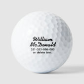 Personalized Name Golf Balls Template SCRIPT 16 Golfball (Vorderseite)