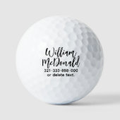 Personalized Name Golf Balls Template SCRIPT 26 Golfball (Vorderseite)