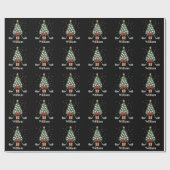 Personalized Name Golf Tree Equipment Christmas  Geschenkpapier (Flach)