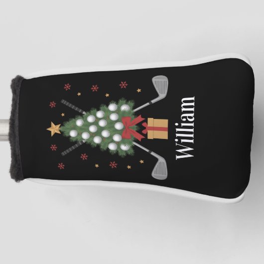 Personalized Name Golf Tree Equipment Christmas Golf Headcover (Vorderseite)