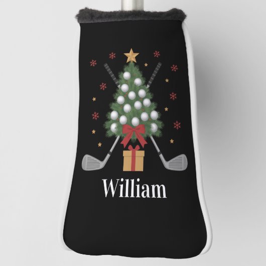 Personalized Name Golf Tree Equipment Christmas  Golf Headcover (Rotieren 90)