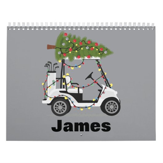 Personalized Name Golfer Christmas Golf Cart Xmas  Kalender (Titelbild)