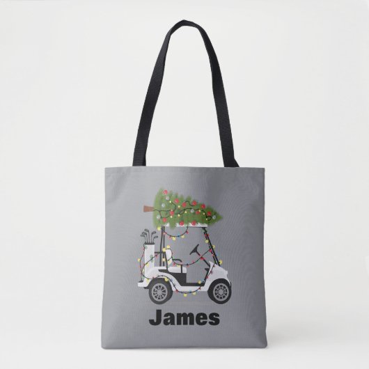 Personalized Name Golfer Christmas Golf Cart Xmas  Tasche (Vorderseite)