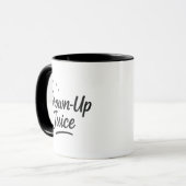 Personalized Name Grown-Up Juice Gift Coffee Tasse (Vorderseite Links)