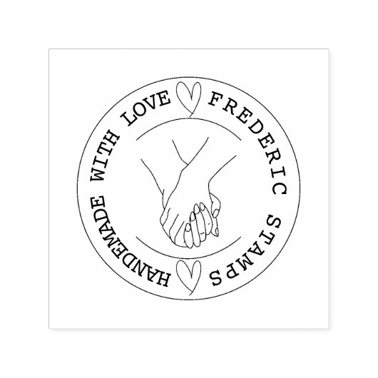 Personalized Name Handmade with Love   Permastempel (Design)