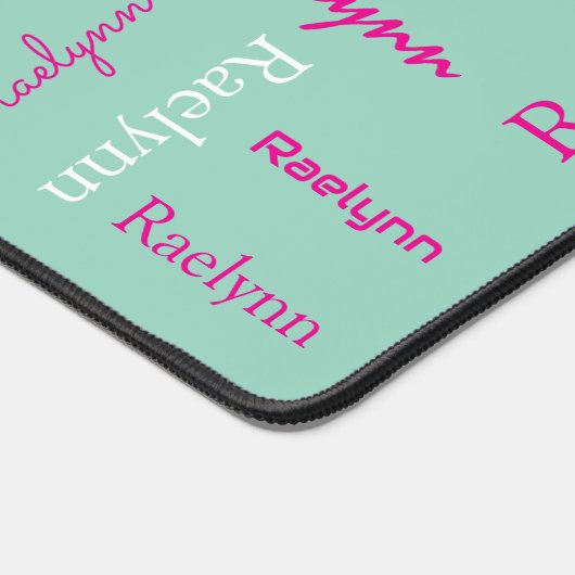 Personalized Name Initial Add Your Name Schreibtischunterlage (Ecke)