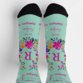 Personalized Name Initial Add Your Name Socken (Oben)