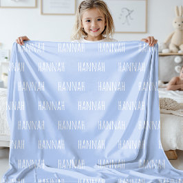 Personalized Name Kids Blanket for Girls and Boys Fleecedecke