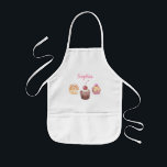 Personalized Name Kids Cupcake Baking Little Chef Kinderschürze<br><div class="desc">Personalized Name Kids Cupcake Baking Little Chef</div>