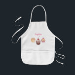 Personalized Name Kids Cupcake Baking Little Chef Kinderschürze<br><div class="desc">Personalized Name Kids Cupcake Baking Little Chef</div>