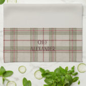 Personalized Name Kitchen Tea Towel - White Geschirrtuch (Gefaltet)
