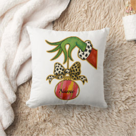 personalized Name Leopard Bow Parrot Ornament Kissen