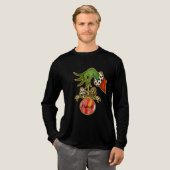 personalized Name Leopard Bow Parrot Ornament Tri-Blend Shirt (Volle Vorderseite)