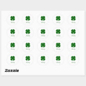 Personalized Name Lucky Clover Runder Aufkleber (Blatt)