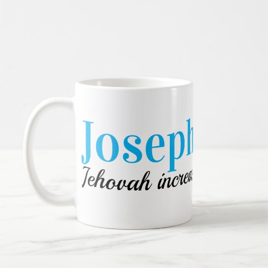 Personalized Name Meaning Joseph Kaffeetasse (Links)