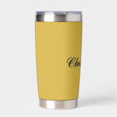 Personalized Name Metallic Gold Custom Thermobecher (Vorderseite)