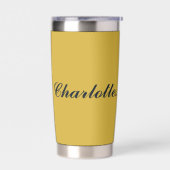 Personalized Name Metallic Gold Custom Thermobecher (Links)