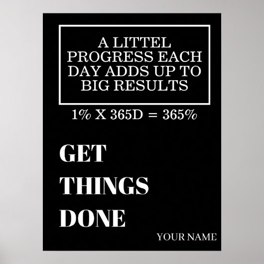 PERSONALIZED NAME MODERN MINIMAL GET THINGS DONE  POSTER (Vorne)