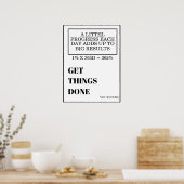 PERSONALIZED NAME MODERN MINIMAL GET THINGS DONE POSTER (Küche)
