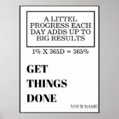 PERSONALIZED NAME MODERN MINIMAL GET THINGS DONE  POSTER (Vorne)