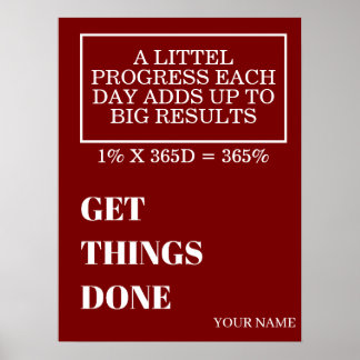 PERSONALIZED NAME MODERN MINIMAL GET THINGS DONE  POSTER