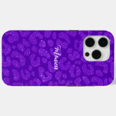 Personalized Name Modern Stylish Glitter purple Case-Mate iPhone Hülle (Rückseite (Horizontal))