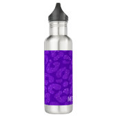 Personalized Name Modern Stylish Purple Glitter Edelstahlflasche (Links)