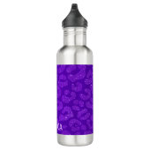 Personalized Name Modern Stylish Purple Glitter  Edelstahlflasche (Rechts)