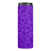 Personalized Name Modern Stylish Purple Glitter Thermosbecher (Rückseite)