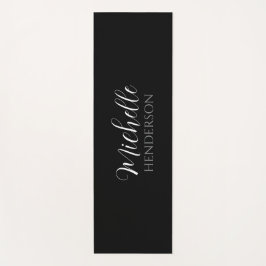 Personalized Name Monogram Black Yogamatte
