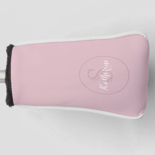 Personalized Name Monogram Dusty Rose Golf Headcover (Vorderseite)