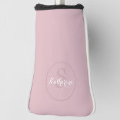 Personalized Name Monogram Dusty Rose Golf Headcover (Rotieren 90)