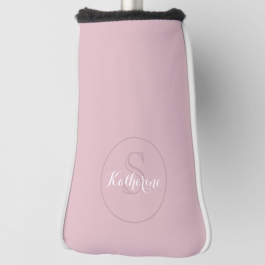 Personalized Name Monogram Dusty Rose Golf Headcover (Rotieren 90)