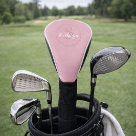 Personalized Name Monogram Dusty Rose Golf Headcover