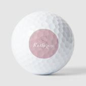 Personalized Name Monogram Dusty Rose Golfball (Vorderseite)