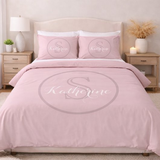 Personalized Name Monogram Dusty Rose Kissenbezug