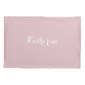 Personalized Name Monogram Dusty Rose Kissenbezug (Rückseite)