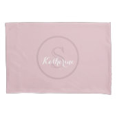 Personalized Name Monogram Dusty Rose Kissenbezug (Vorderseite)
