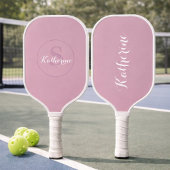 Personalized Name Monogram Dusty Rose Pickleball Schläger